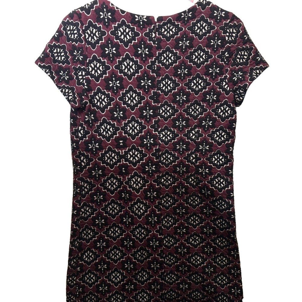 LOFT Outlet Women's Petite S Purple Quilted Geometric Shift Dress Whimsigoth - Picture 7 of 10